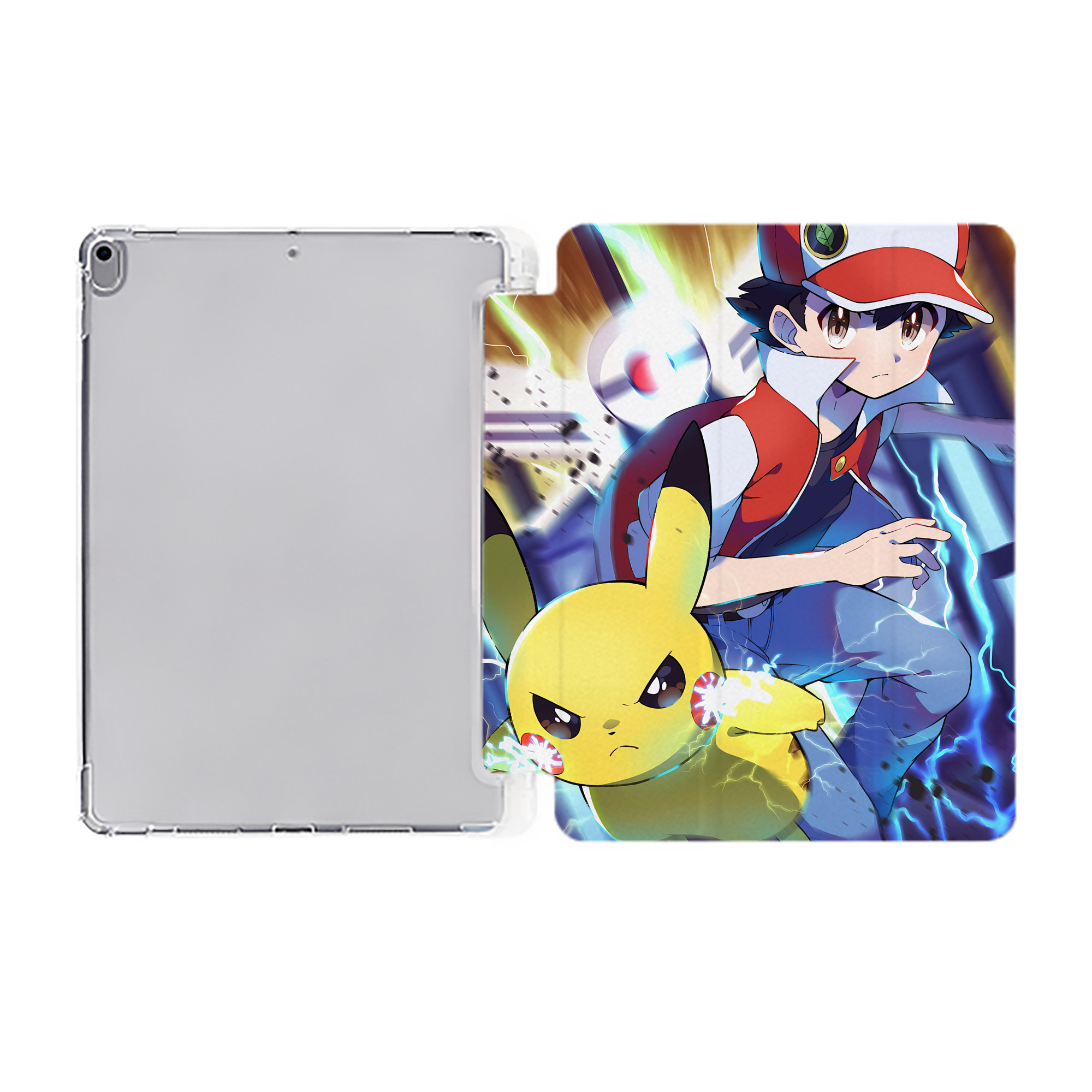 （画像用） ポケットモンスター Pokémon IPad ケース ペン収納付き 三つ折りスタンド PUレザー×シリコン 対応機種9.5/10.5/10.9インチ